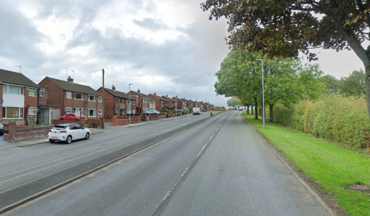 The incident took place on Chell Heath Road at 11.40am yesterday (Google).