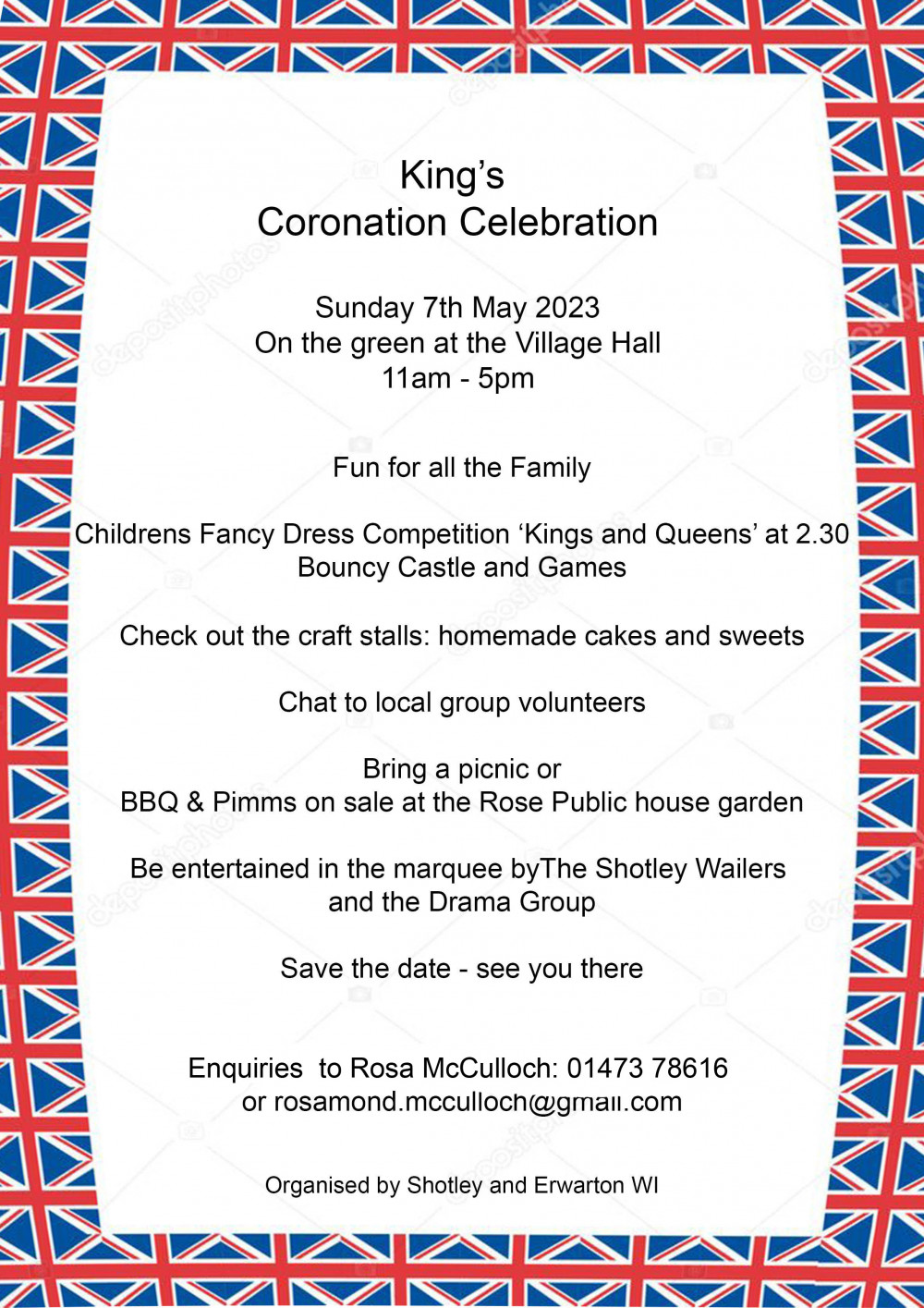 King's coronation celebration event poster