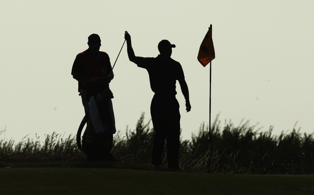 The unmistakable silhouette of Tiger Woods at Hoylake in 2014 (The R&A)