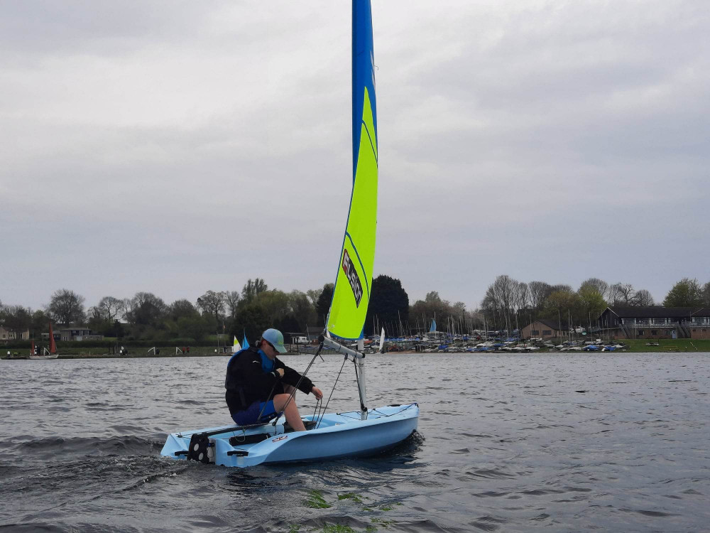 Charlie enjoying the new Fusion on Rutland Water. Image credit: Nub News. 