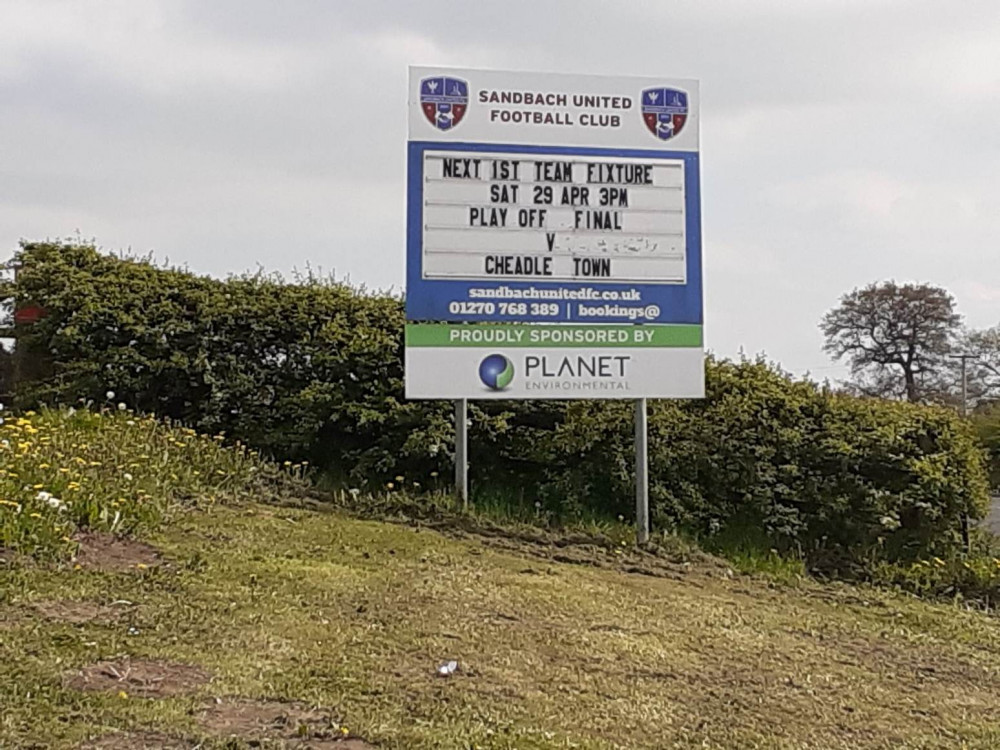 Sandbach United face Cheadle Town tomorrow (Saturday) in the play-off final (Photo: Nub News) 