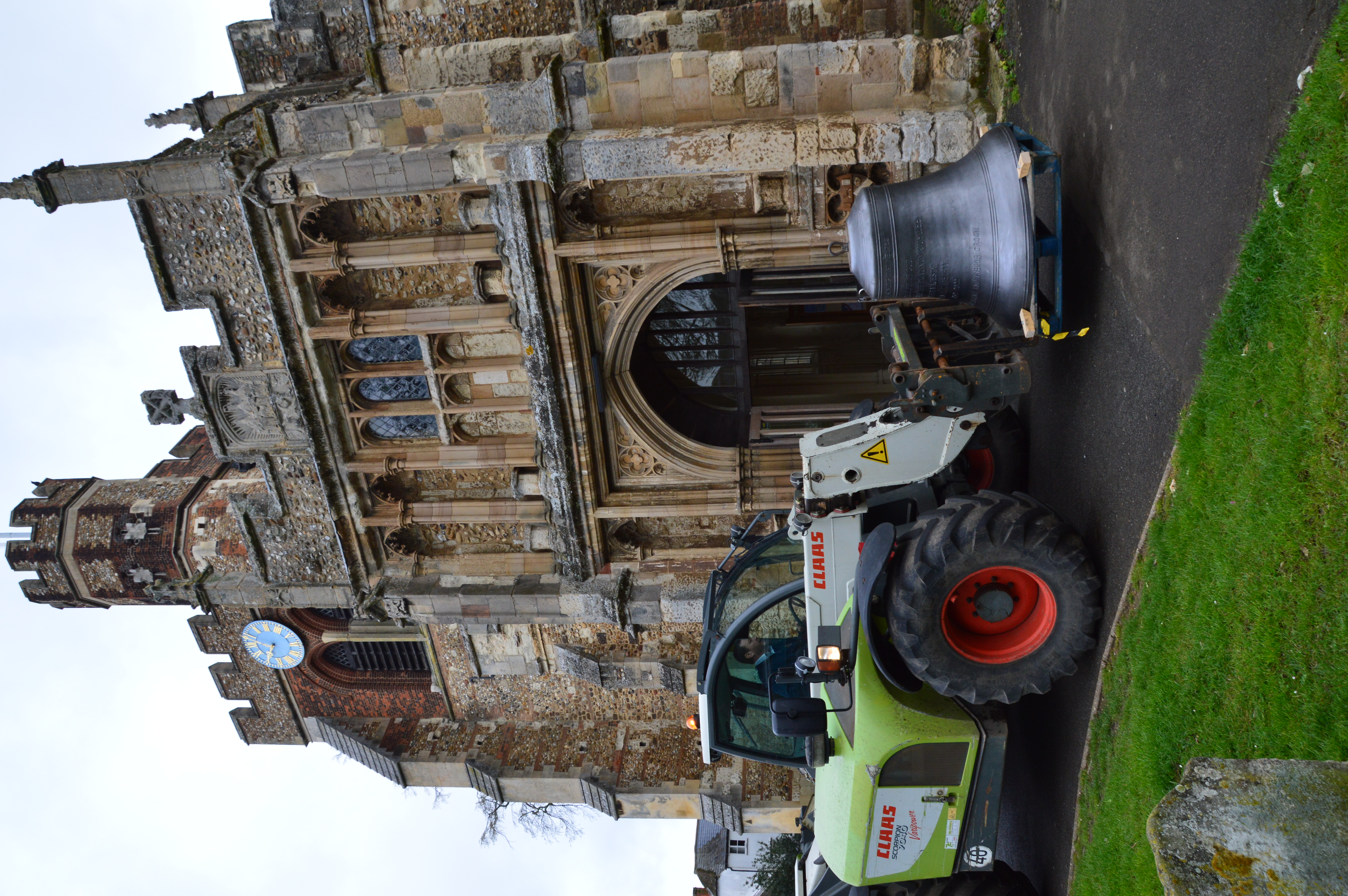 A new bell arrives at Hitchin's St Mary's Church in time to ring in the King. CREDIT: St Mary's Church 