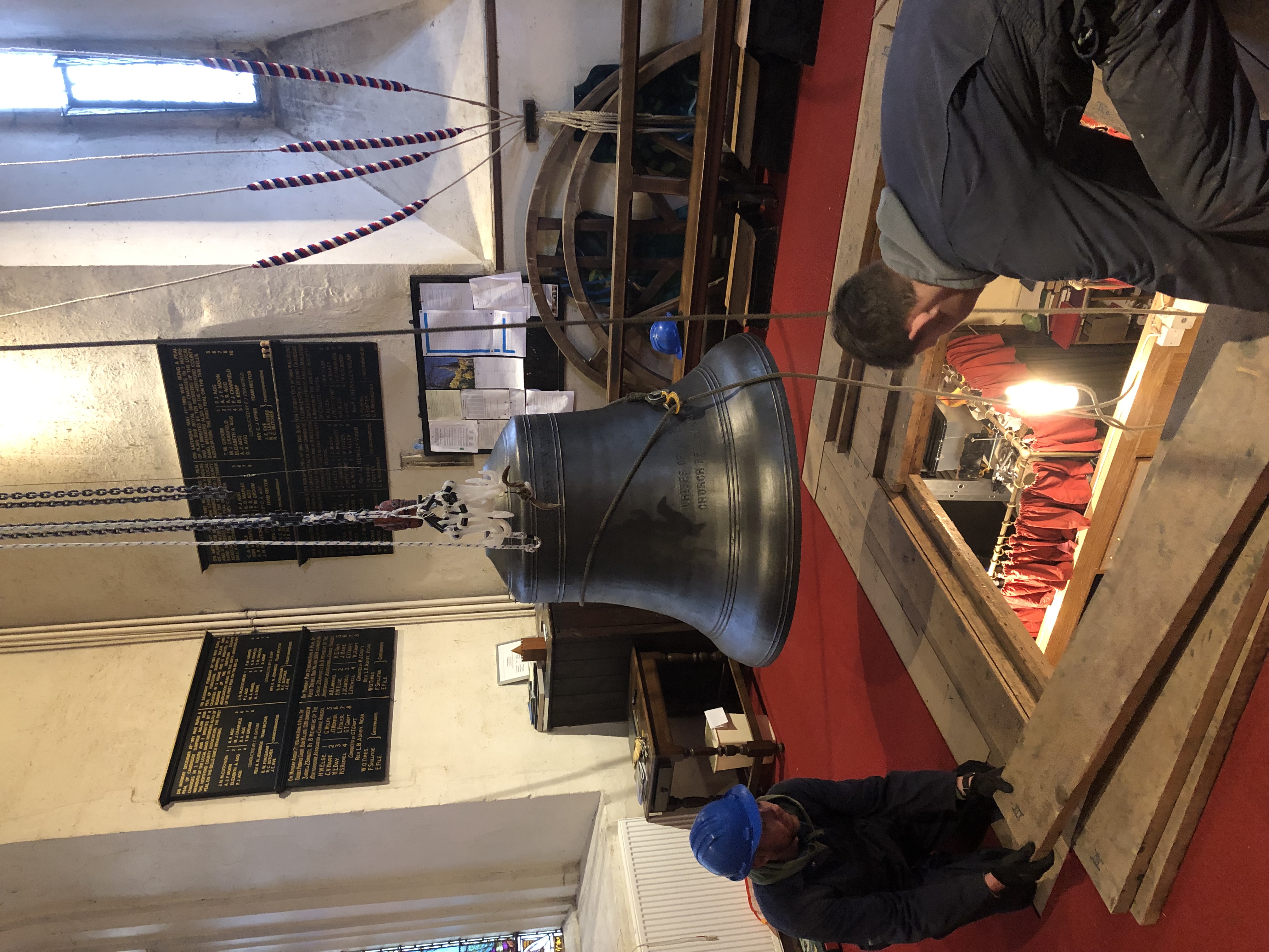 A new bell arrives at Hitchin's St Mary's Church in time to ring in the King. CREDIT: St Mary's Church 