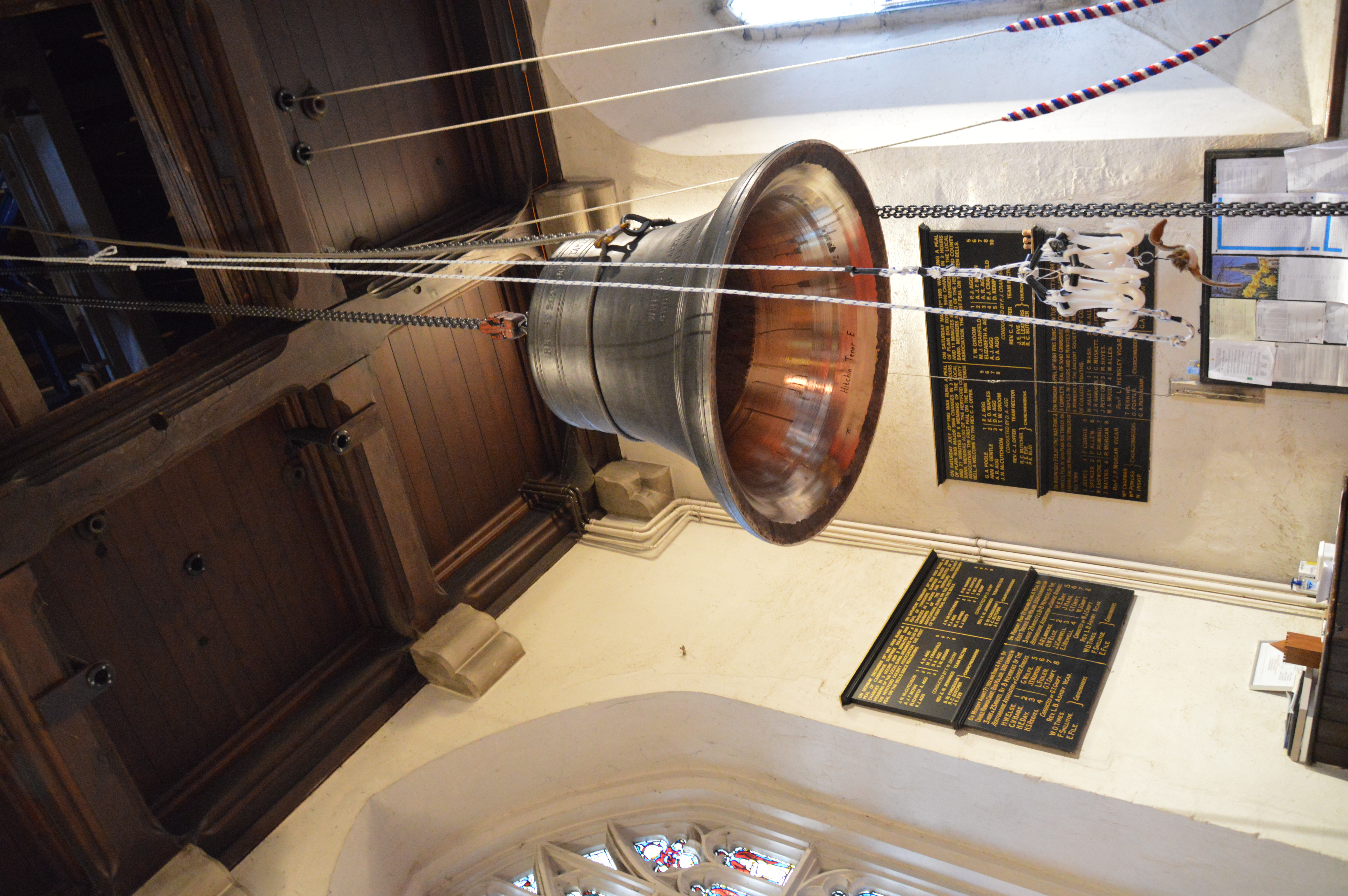 A new bell arrives at Hitchin's St Mary's Church in time to ring in the King. CREDIT: St Mary's Church 