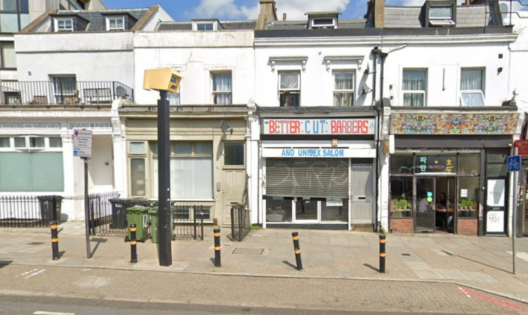 The bar wants to open in a former barbers on Lewisham Way. CREDIT: Google Street View