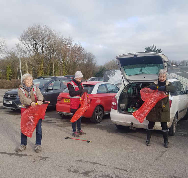 Volunteers litter-pick around Cowbridge on the first Sunday of every month