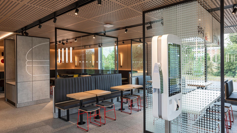 Proposed interior design for the new restaurant; plans are awaiting validation by Stockport Council (Image from McDonald's)