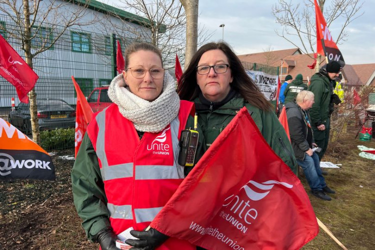 Ambulance technician, Lisa Darby, and paramedic, Sally Carding (LDR).