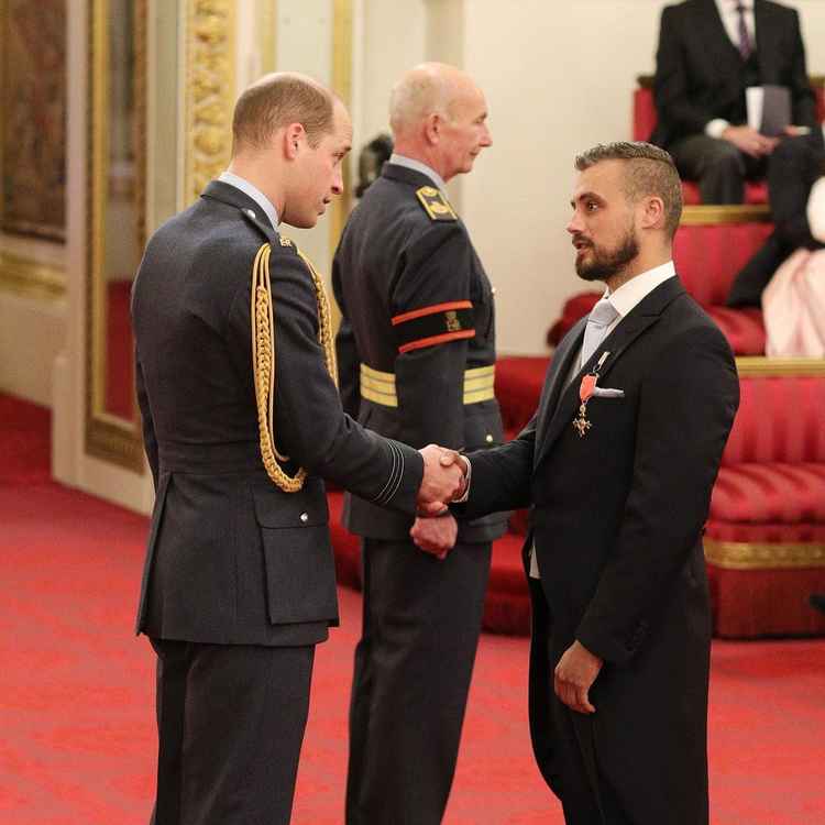 Josh Llewellyn-Jones receives his OBE