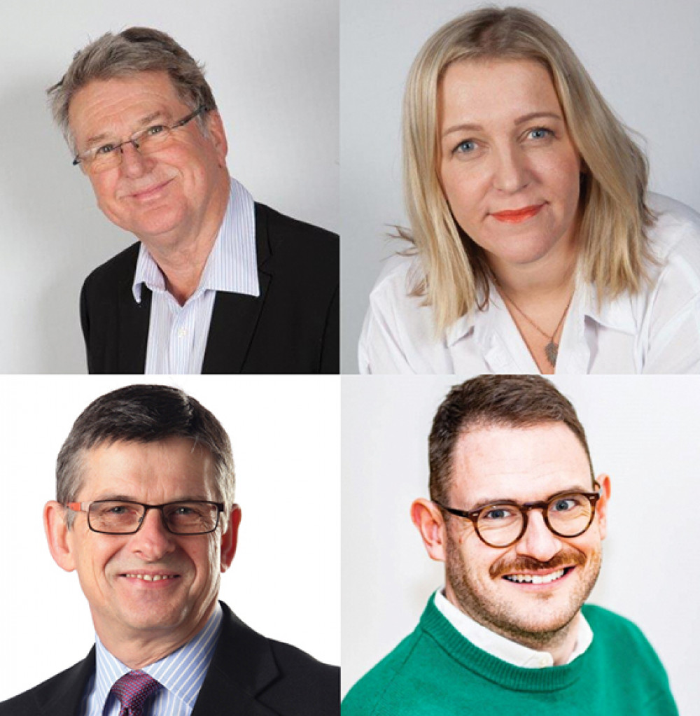 Following Thurrock Conservatives' disastrous 'borrow-to-invest' policy,  (clockwise, from top left) Gavin Jones, Nicole Wood, Patrick McDermott and Dr Dave Smith are among officers have been drafted in at huge cost to turn the council around.