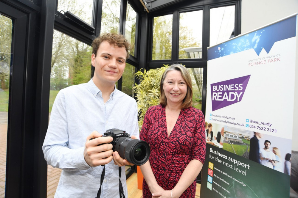 Chris Haywood (left) with Gaynor Matthews (image via Advent PR)