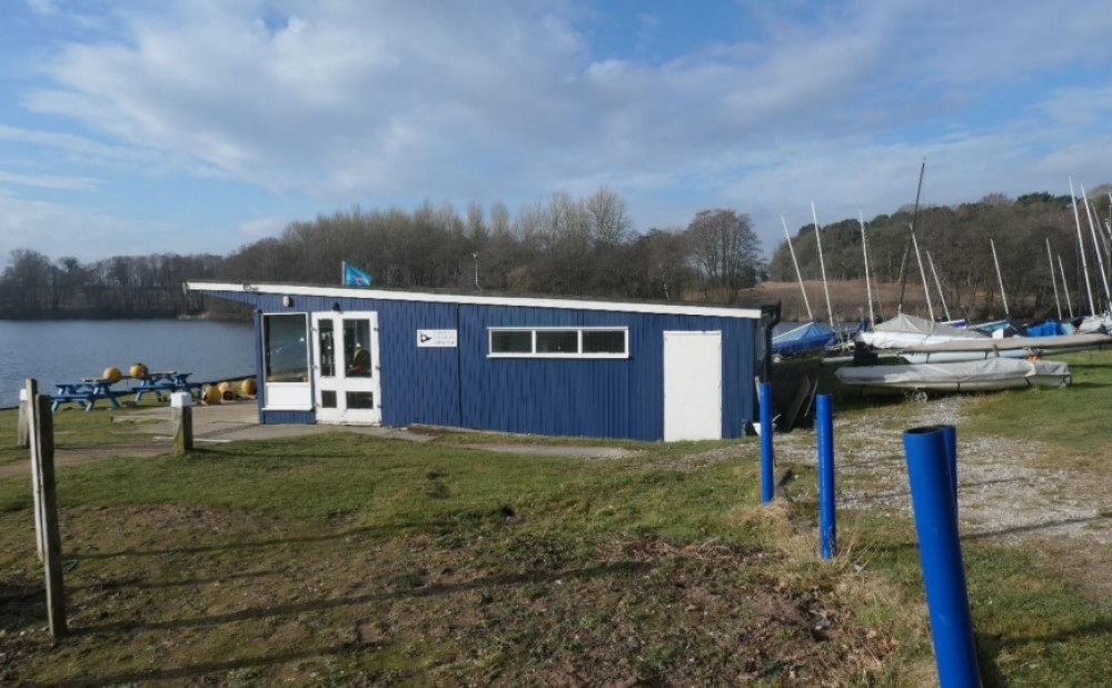 The clubhouse at Redesmere Sailing Club, Siddington. 