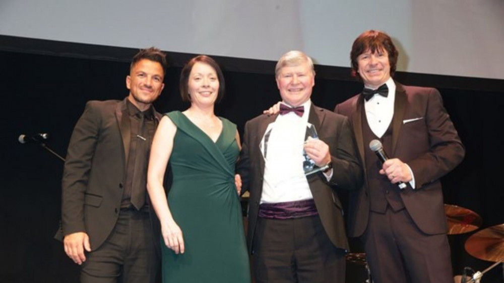 L to R: Peter Andre, Rachael Anstee, Geoffrey Cox, Steve Walls (Southern Healthcare)