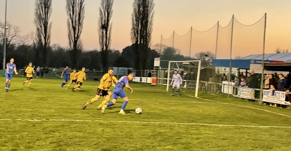 Action from Ashby Ivanhoe's last meeting with Droitwich Spa at the NFU Ground