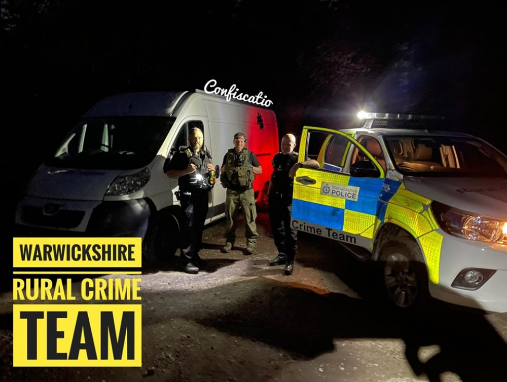 Police have seized a van following a stop at a local fishery (image via Warwickshire Rural Crime Team)