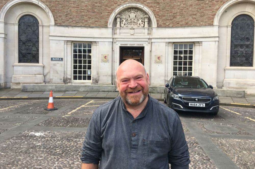 Councillor Bill Revans, leader of Somerset County Council, outside County Hall in Taunton (Image: Daniel Mumby)