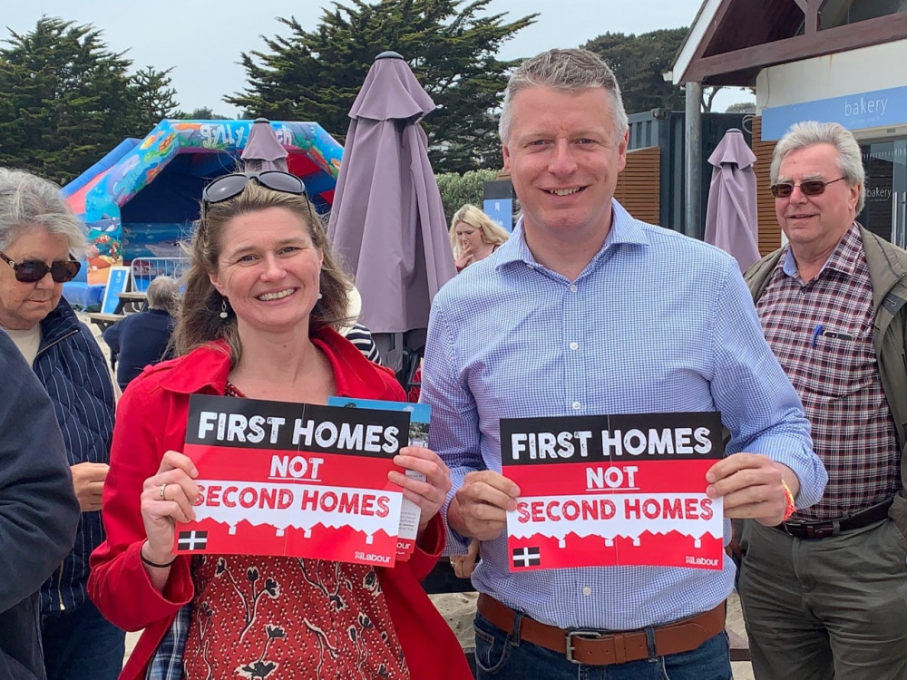 Jayne Kirkham, Labour candidate for Truro and Falmouth with Luke Pollard MP 