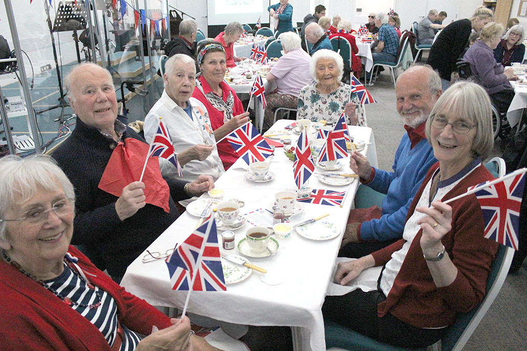 Residents celebrate at the Age UK cream tea in Poundbury (photo credit: Francesca Evans)