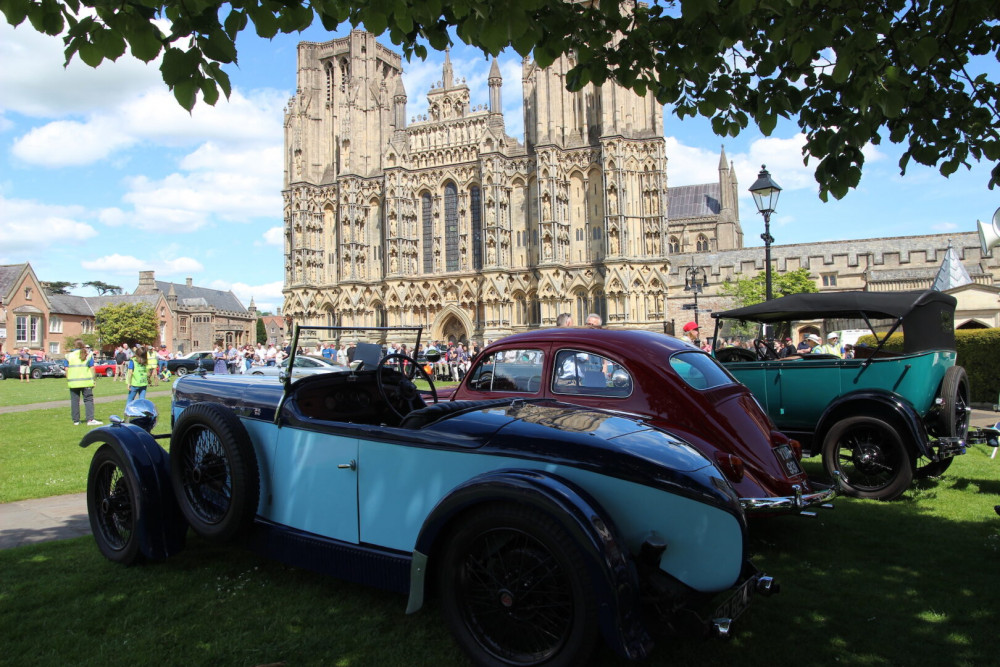 Don't miss out on the Mendip Tour, featuring classic and historic cars on display at Wells Cathedral.