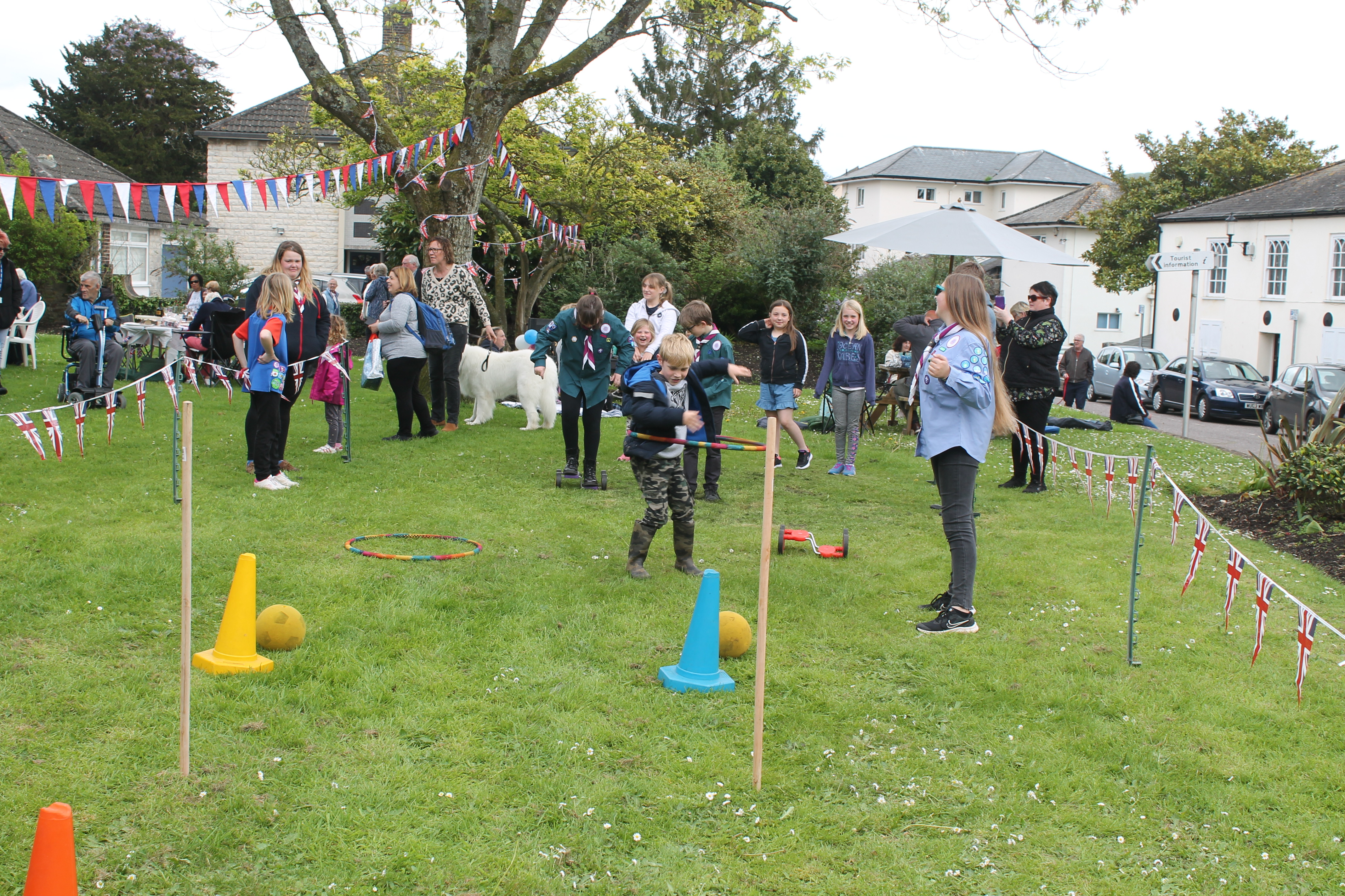 Children enjoy fun and games on the Minster Green (photo credit: Philip Evans)