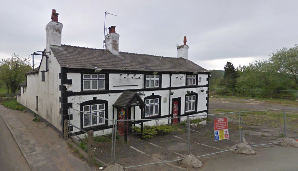 The New Inn, Longsdon, Staffordshire, closed over a decade ago (Google).