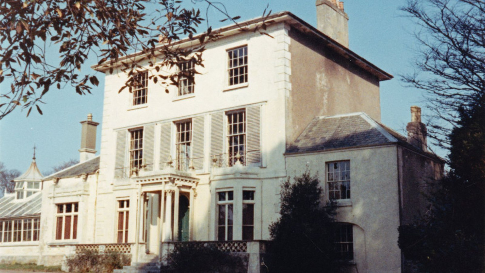 Elm Grove House just before it was demolished (Dawlish Museum)