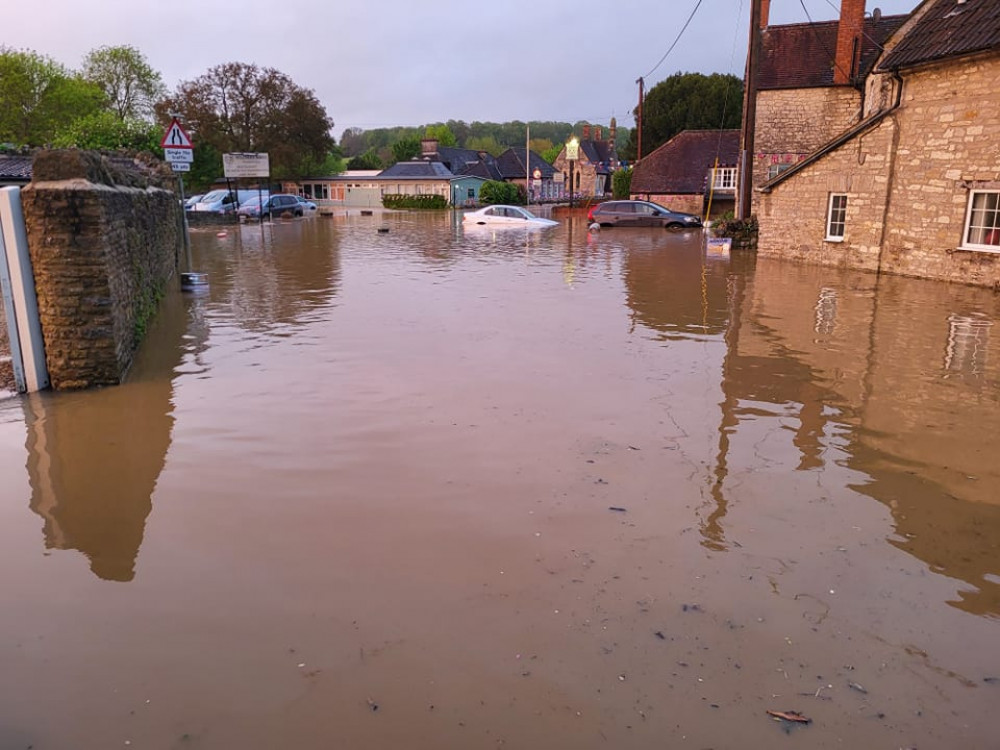 Devastation in Queen Camel on Tuesday : Photo James Farmer