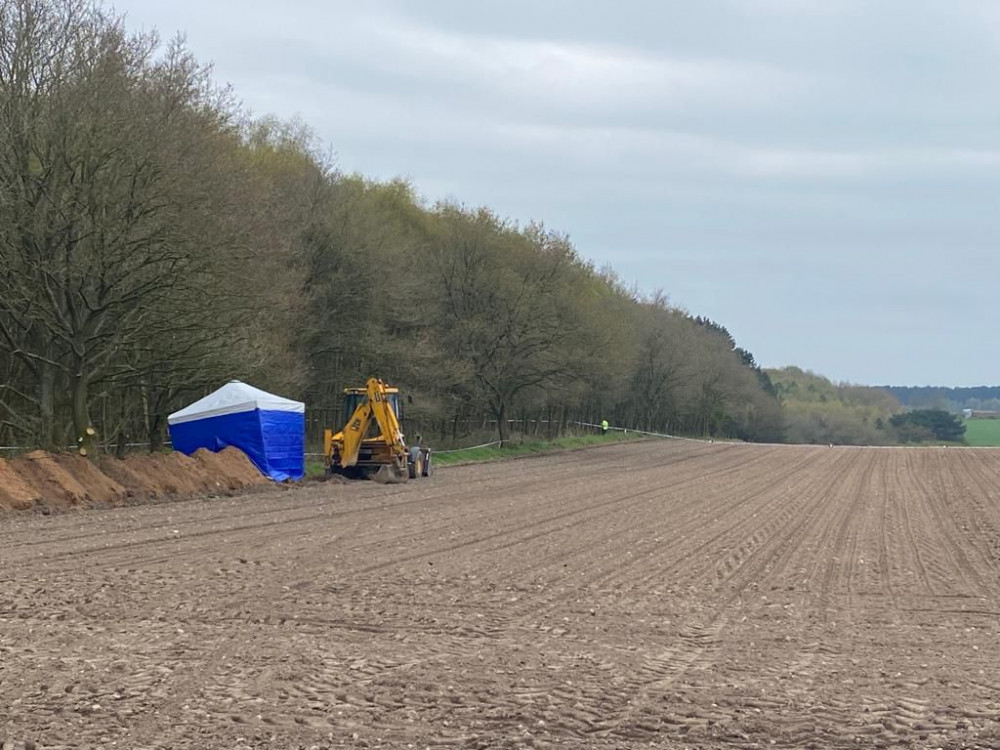 A post-mortem is due to be carried out to determine the identity of the person found in a field in Sutton-in-Ashfield. Photo courtesy of Nottinghamshire Police. A post-mortem is due to be carried out to determine the identity of the person found in a field in Sutton-in-Ashfield. Photo courtesy of Nottinghamshire Police.