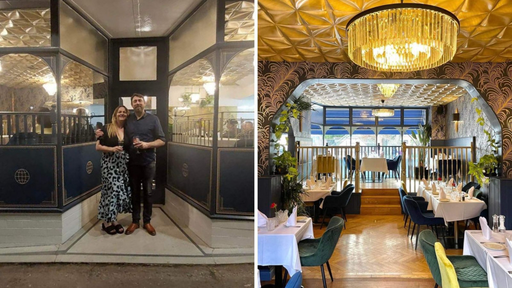 L: Amy Matthews, left, took over the restaurant last year. R: New Art Deco interior (The Chronicle Restaurant)
