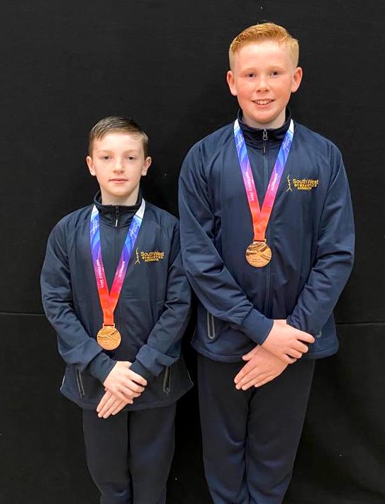 Tom and Clarke - Grade 4 Men's Pair bronze medalists at the National Acrobatic Gymnastics Finals