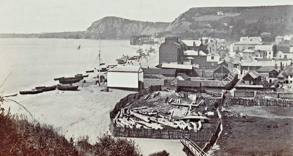 The old builders yard and stream, prior to the erection of the gas works in 1875 (Graham Symington)
