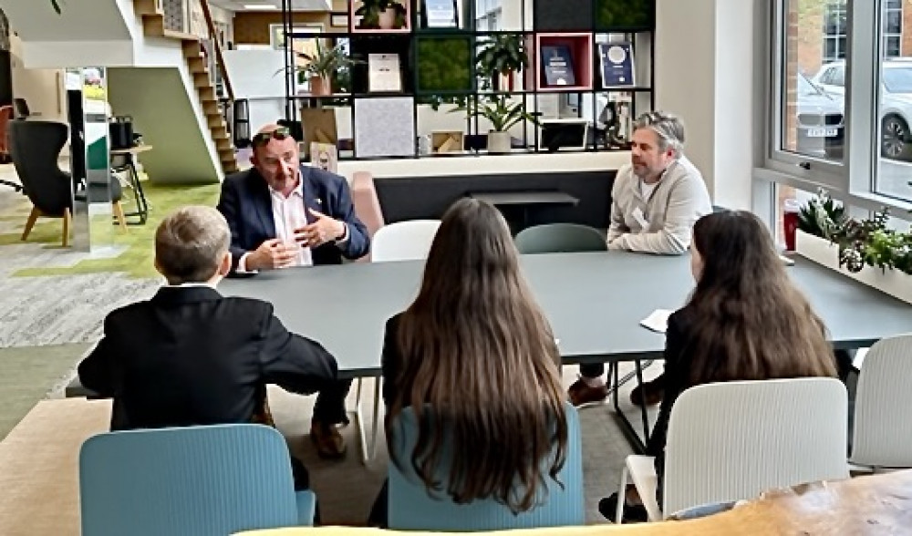 Students from Lancaster Academy visited the Blueprint Interior offices in Ashby. Photos: Blueprint Interiors