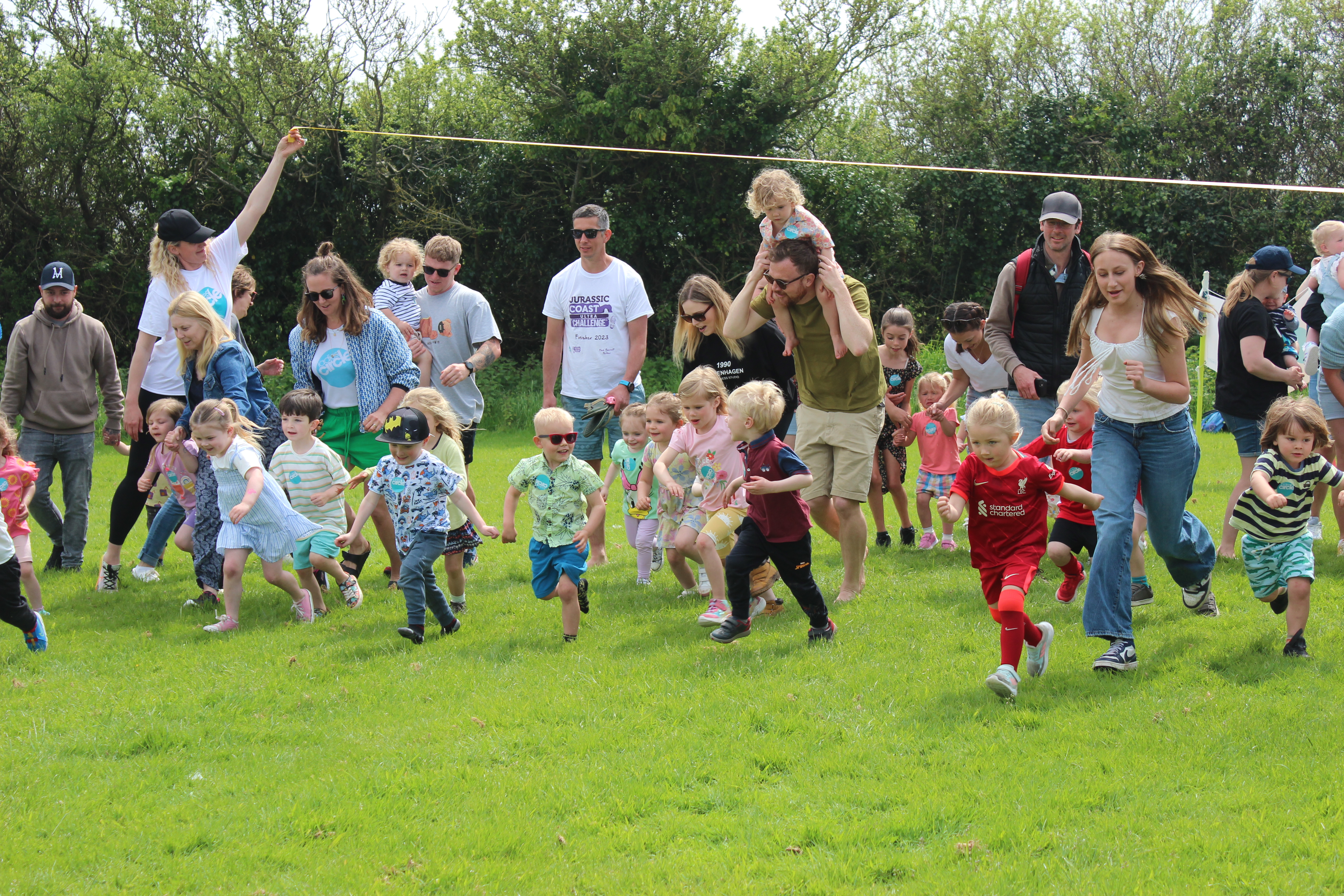 Children of all ages took part in the fun runs, along with parents and families