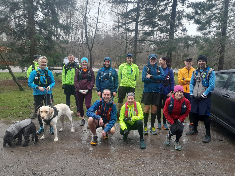 Laura and fellow trail runners training at Grimsthorpe. Image credit: Laura Bailey. 