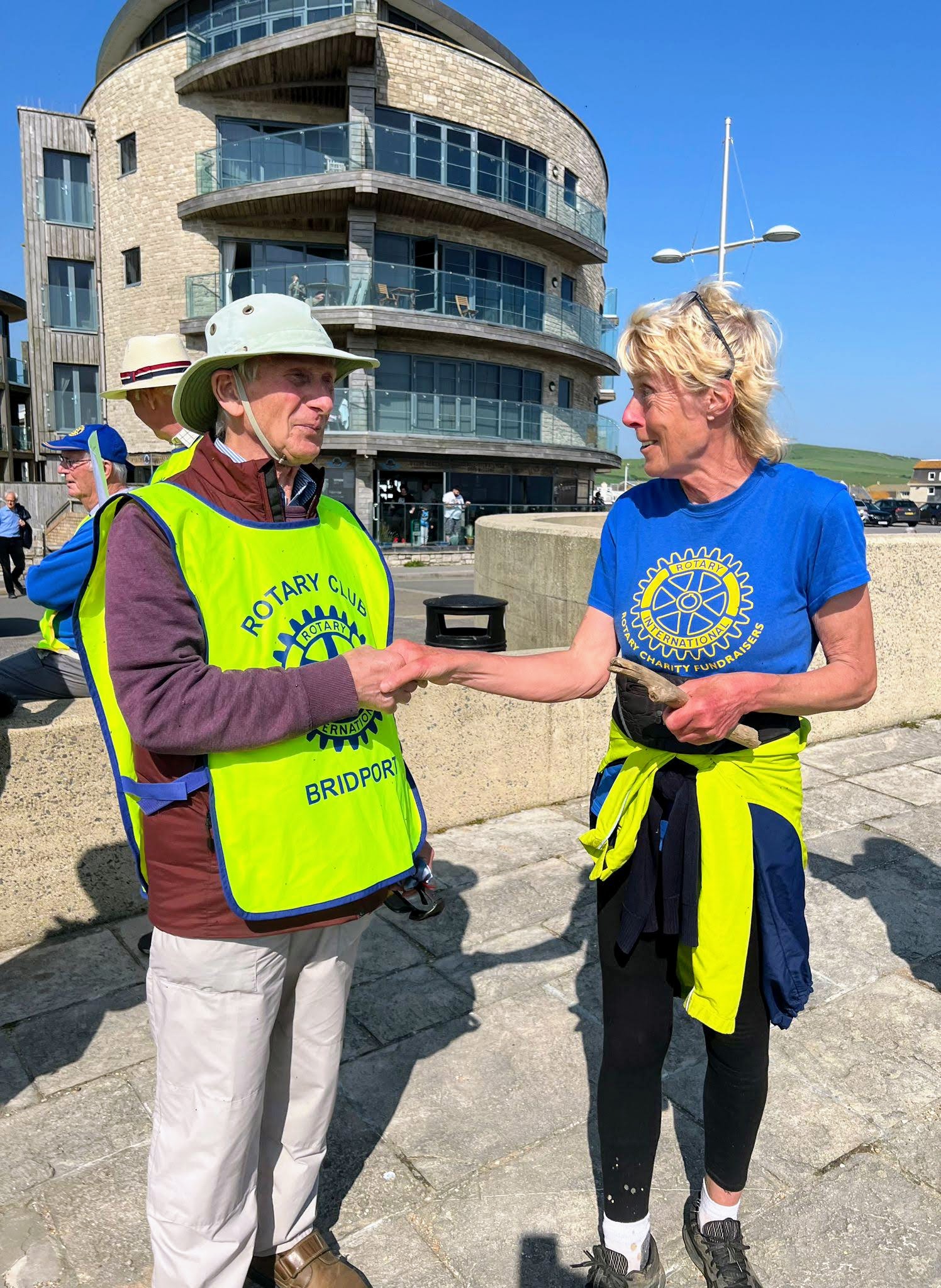 She was greeted by Colin Bowditch, president of Bridport Rotary Club