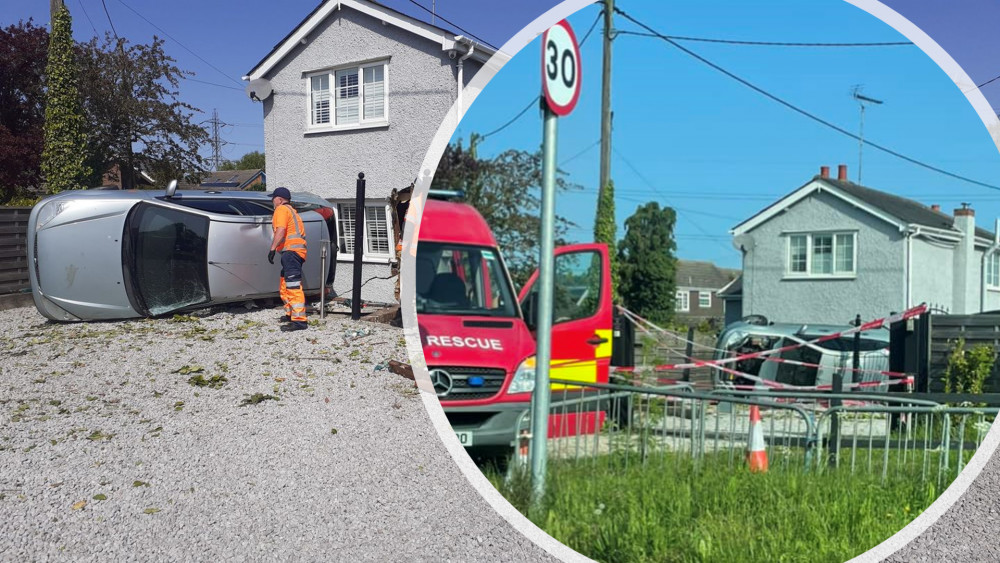 The car was reportedly carrying three passengers, including a three-year-old girl, but fortunately nobody was injured. (Photos: Robert Landon and Luke Matthew Parry)