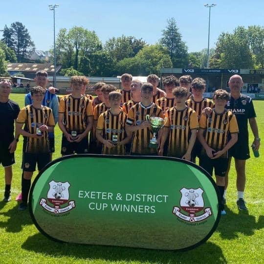 Axminster Town Under 15s, winners of the Plate Cup final