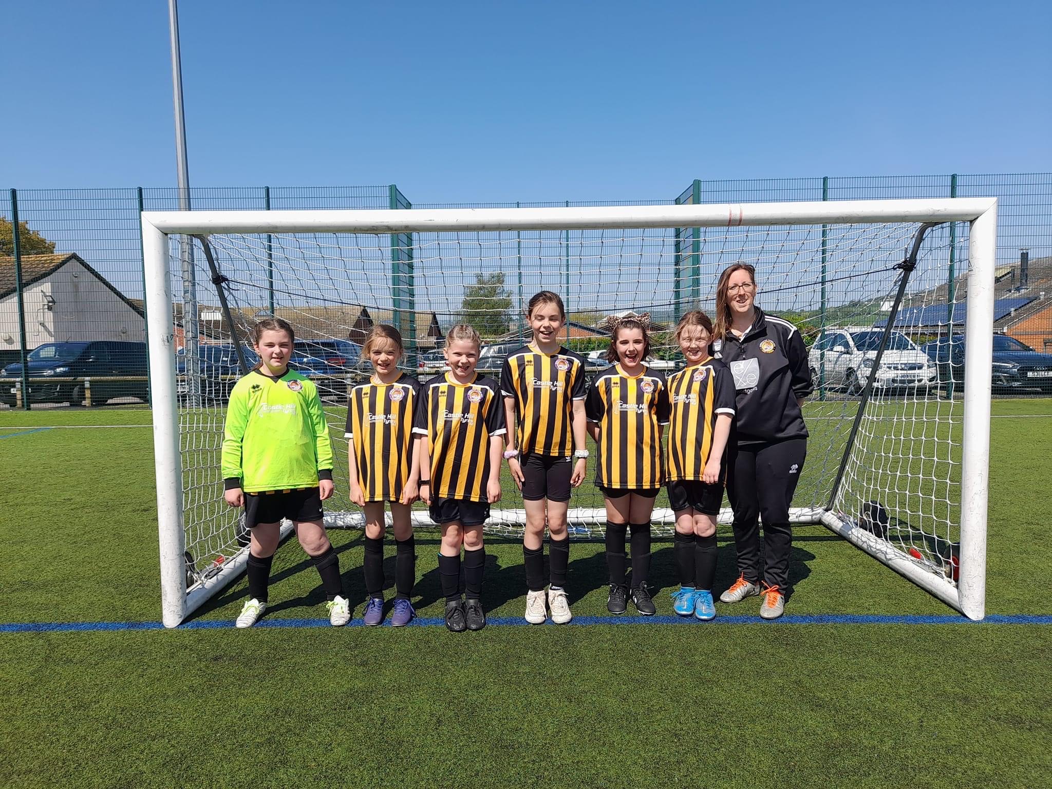 Axminster Town Under 10s girls dream coached. by Kit Lambert