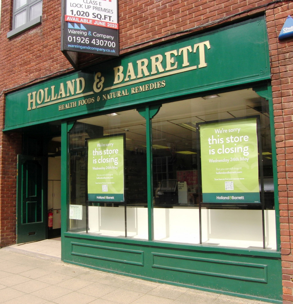 Warwick s Holland Barrett to close this week Local News News