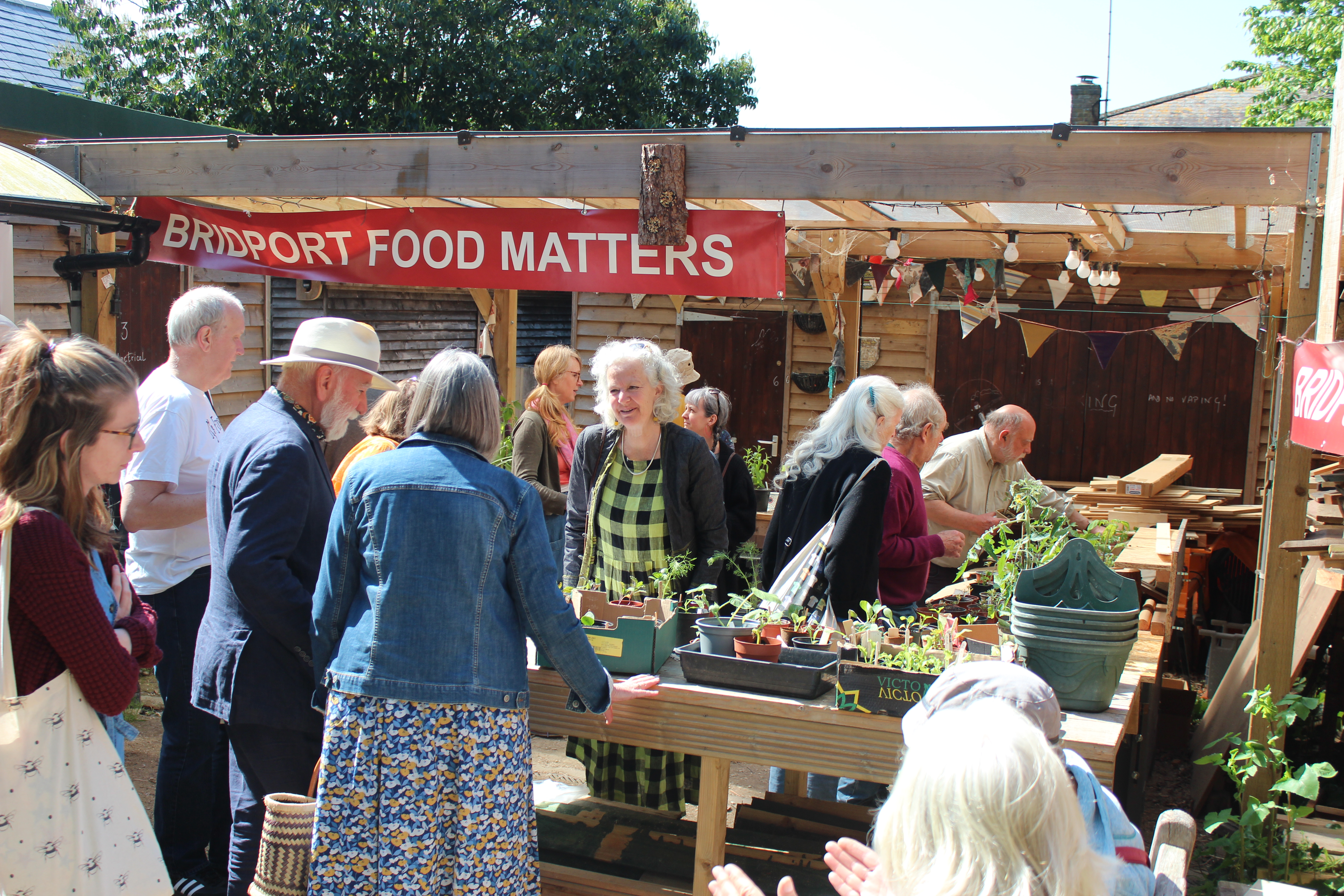 A busy plant swap was held at the nearby Community Shed for Bridport Food Matters