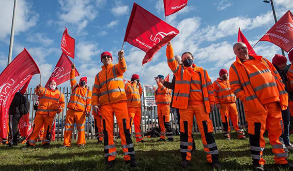 Unite union workers last went on strike in Thurrock in 2021. Unite union workers last went on strike in Thurrock in 2021.