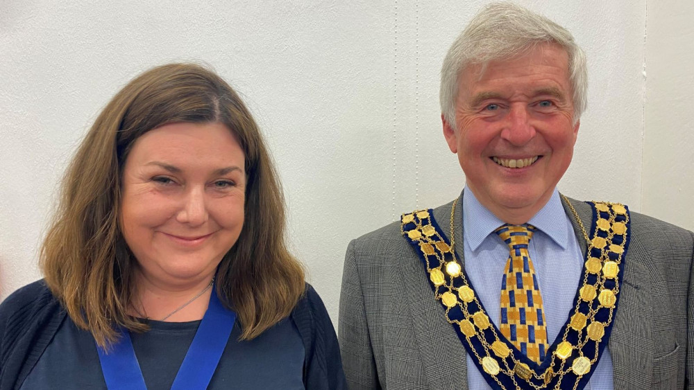 Vice Chair Hilary Nelson and Chair Christopher Lockyear (Sidmouth Town Council)