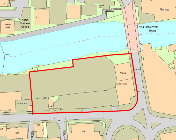 The development would make use of a brownfield site on King Street West, at the corner of Chestergate (Image - Planning document)