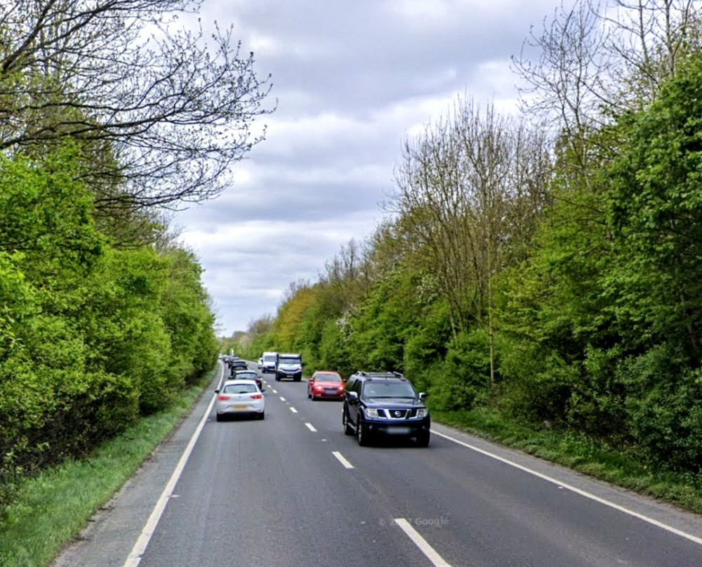 The incident on A534 Haslington bypass, between Wheelock and Haslington, happened at 4:13pm on Tuesday 23 May (Google).