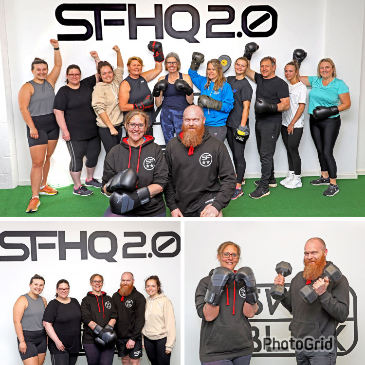 The team at Spike Fitness who took part in the charity boxathon