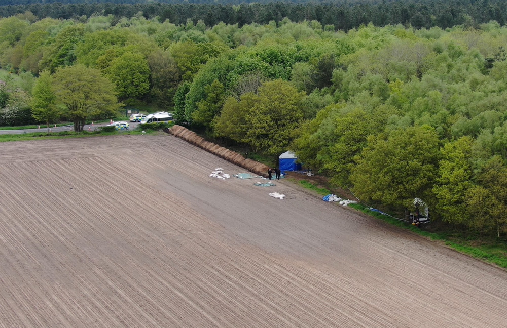 A murder investigation has been launched following the discovery of human remains in a field in Sutton-in-Ashfield last month. Photo courtesy of Nottinghamshire Police.