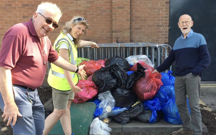 Volunteers collected around 75 bags of rubbish from the streets of Ashby. Photo: Ashby Hastings Rotary Club Volunteers collected around 75 bags of rubbish from the streets of Ashby. Photo: Ashby Hastings Rotary Club