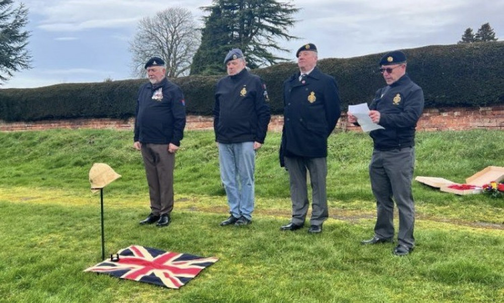 Members of the Whitwick Royal British Legion attended the unmarked grave earlier this year. Photos: Whitwick Royal British Legion