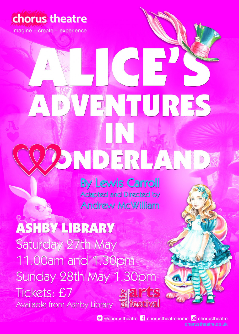 Alice's Adventures in Wonderland at Ashby Library, North Street, Ashby-de-la-Zouch