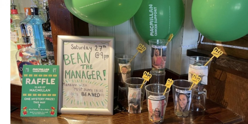 The Plough Inn in Alsager has a 'Bean the Manager' in aid of Macmillan Cancer Support. (Photo: The Plough Inn) 